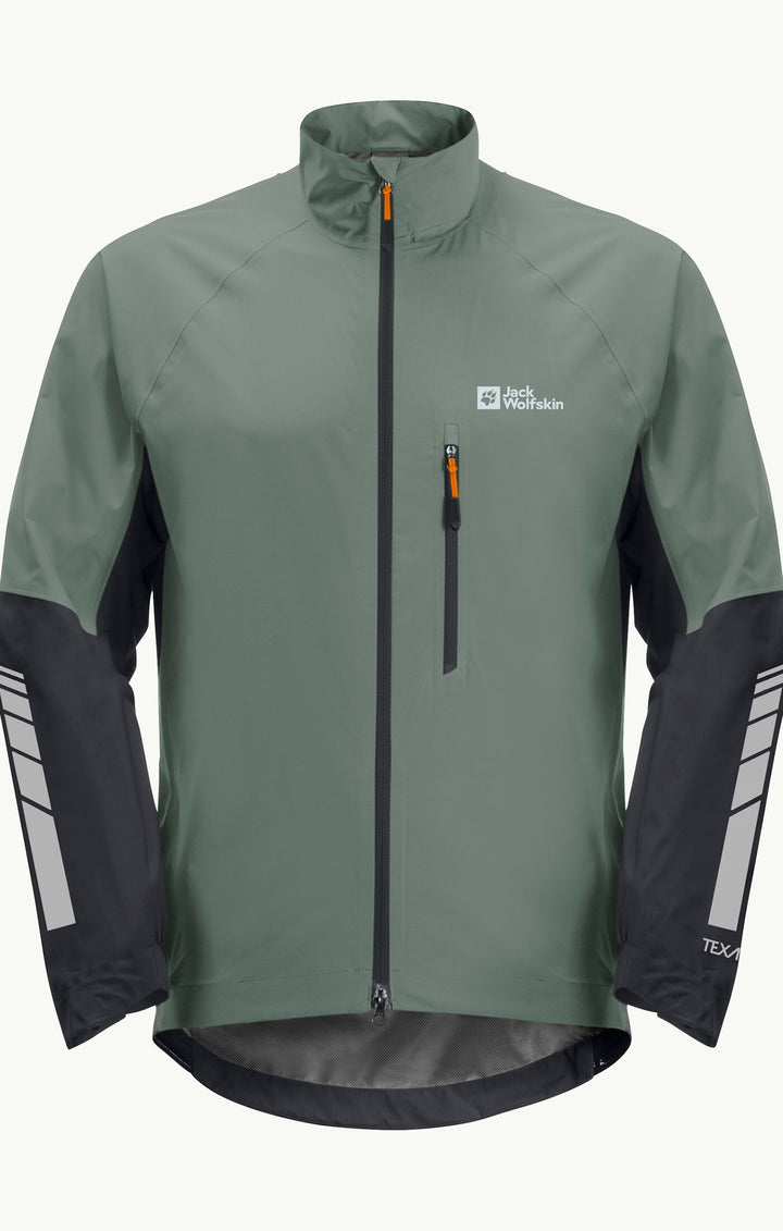 Jack Wolfskin Morobbia 2.5l Jkt M, Fahrrad-Regenjacke Herren, hedge green