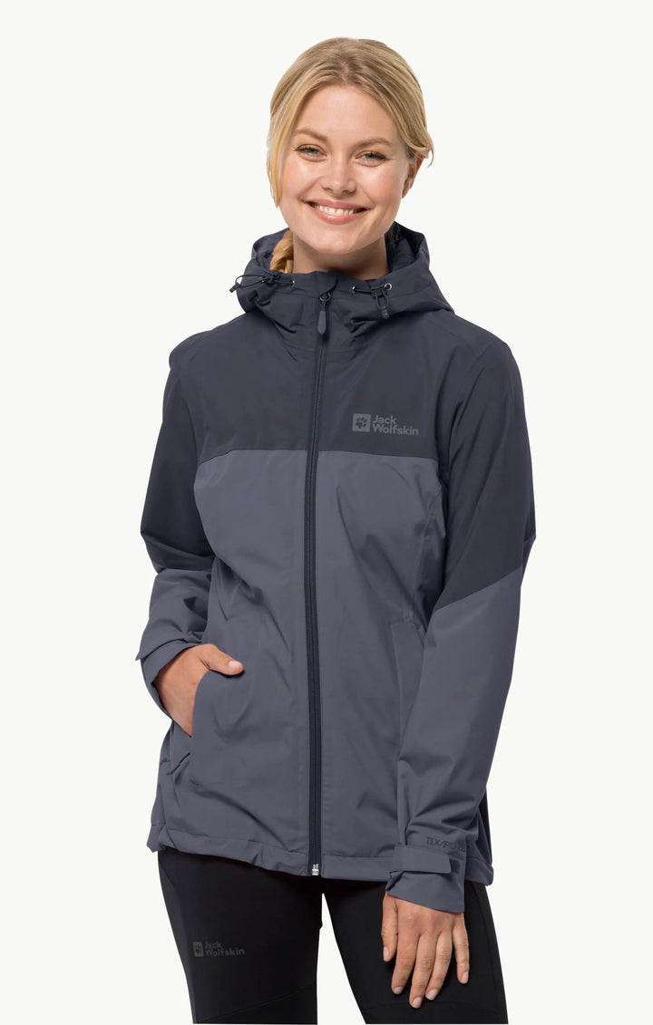 Jack Wolfskin Weiltal 2l Jkt W, Regenjacke Damen, dolphin