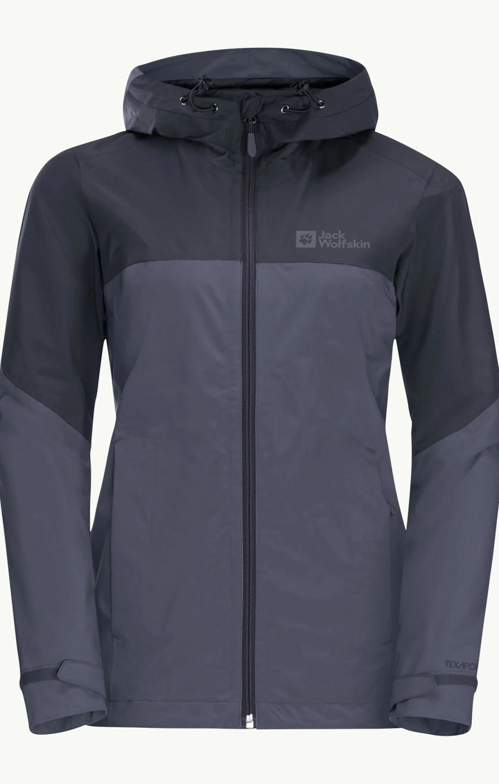 Jack Wolfskin Weiltal 2l Jkt W, Regenjacke Damen, dolphin