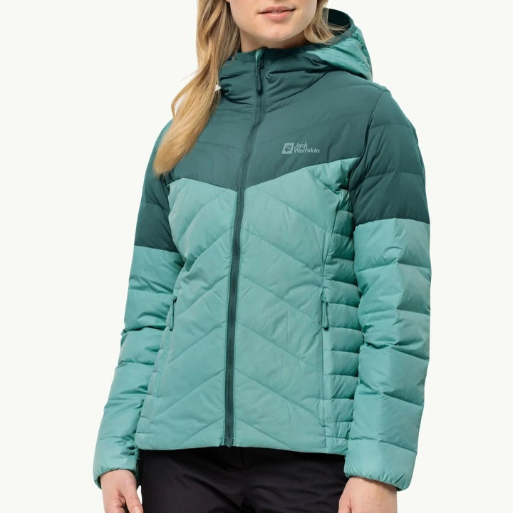 Jack Wolfskin Tundra Down Hoody W, Daunenjacke Damen, sea foam