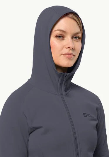 Jack Wolfskin Baiselberg Hooded Fz W, Fleecejacke Damen, dolphin