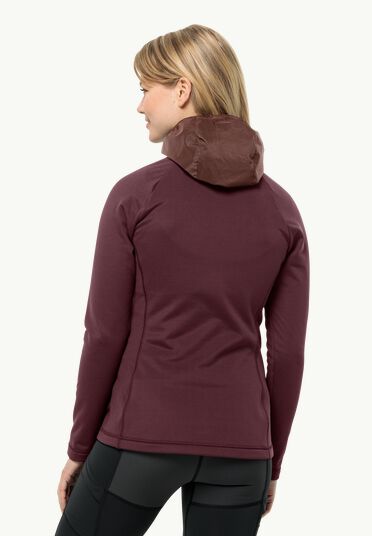 Jack Wolfskin Tasman Down Hybrid W, Daunenjacke Damen, dark maroon