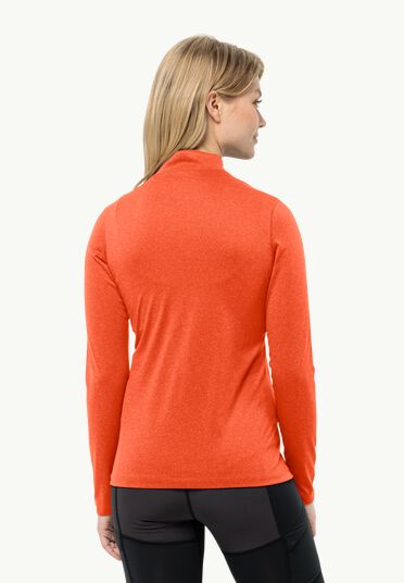 Jack Wolfskin Sky Thermal Hz W, Langarm Funktionsshirt Damen, blood orange