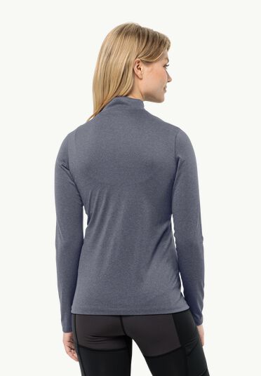 Jack Wolfskin Sky Thermal Hz W, Langarm Funktionsshirt Damen, dolphin