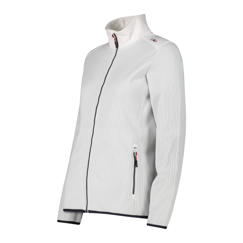 CMP Damen Knit Tech Fleecejacke, off white-ghiaccio