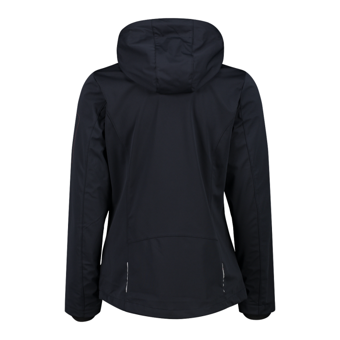 CMP Damen Jacke aus Light Softshell mit abnehmbarer Kapuze, antracite - orchidea