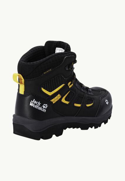 Jack Wolfskin VOJO Texapore Mid Wasserdichte Wanderschuhe Kinder, black / burly yellow