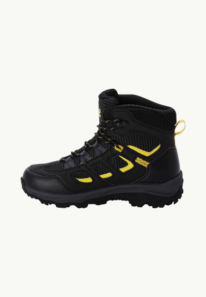 Jack Wolfskin VOJO Texapore Mid Wasserdichte Wanderschuhe Kinder, black / burly yellow