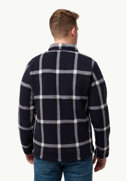 Jack Wolfskin FELSLICHT Check Jkt M  Fleecejacke Herren, dark navy