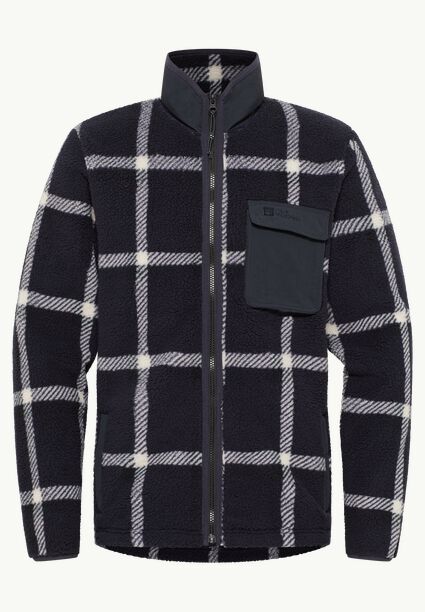 Jack Wolfskin FELSLICHT Check Jkt M  Fleecejacke Herren, dark navy