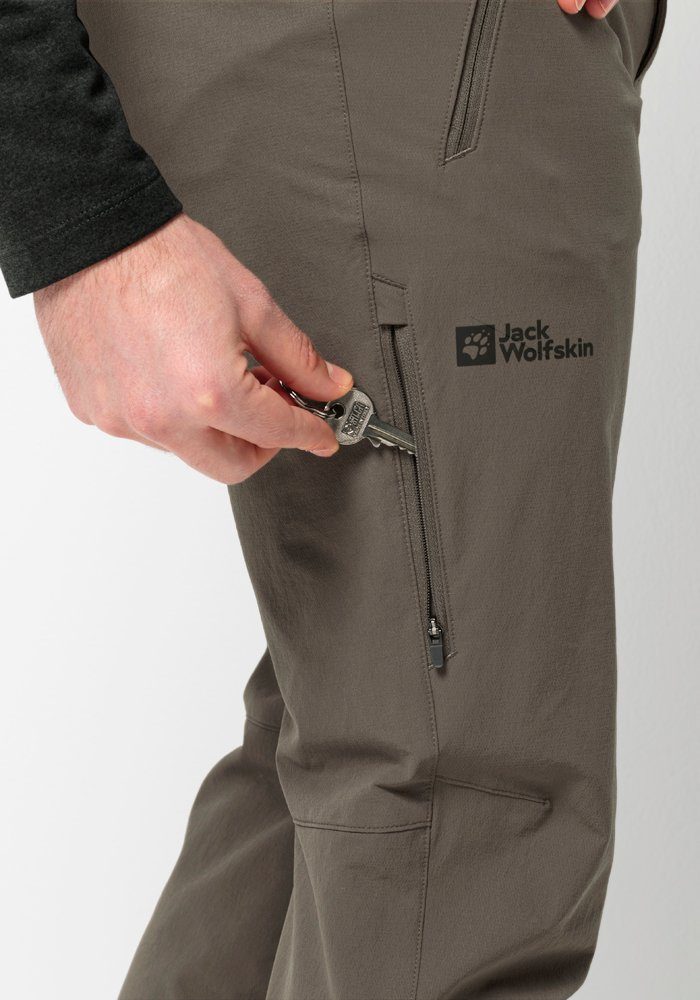 Jack Wolfskin Activate Xt Pants M, Softshell-Wanderhose Herren, cold coffee