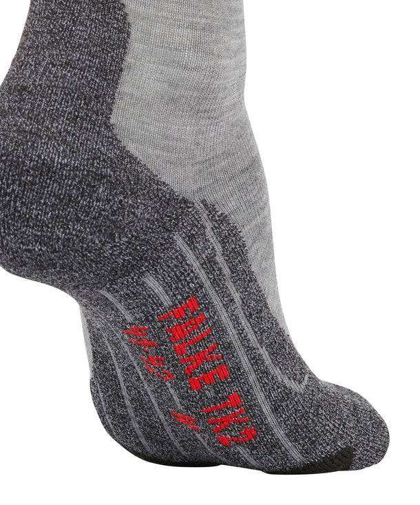 FALKE TK2 Explore Melange Herren Trekking Socken - m.grey melange