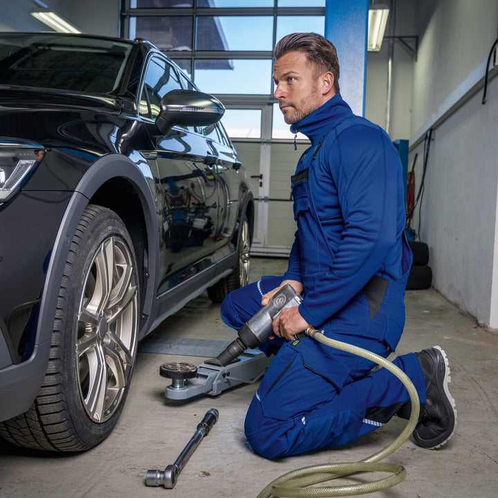 LEIBWÄCHTER Latzhose Flex-Line Herren, kornblau-schwarz