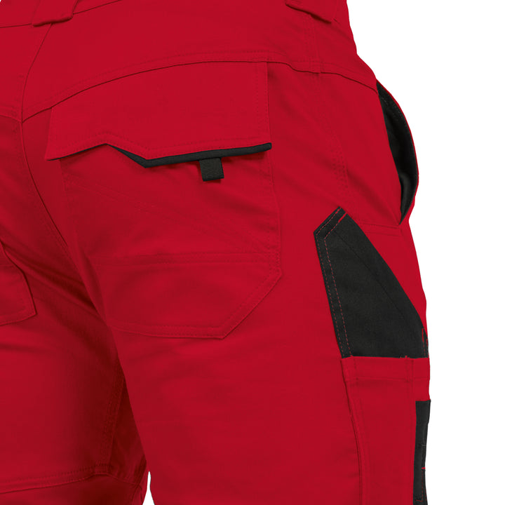 LEIBWÄCHTER Arbeitshose Flex-Line Herren, Bundhose, rot-schwarz