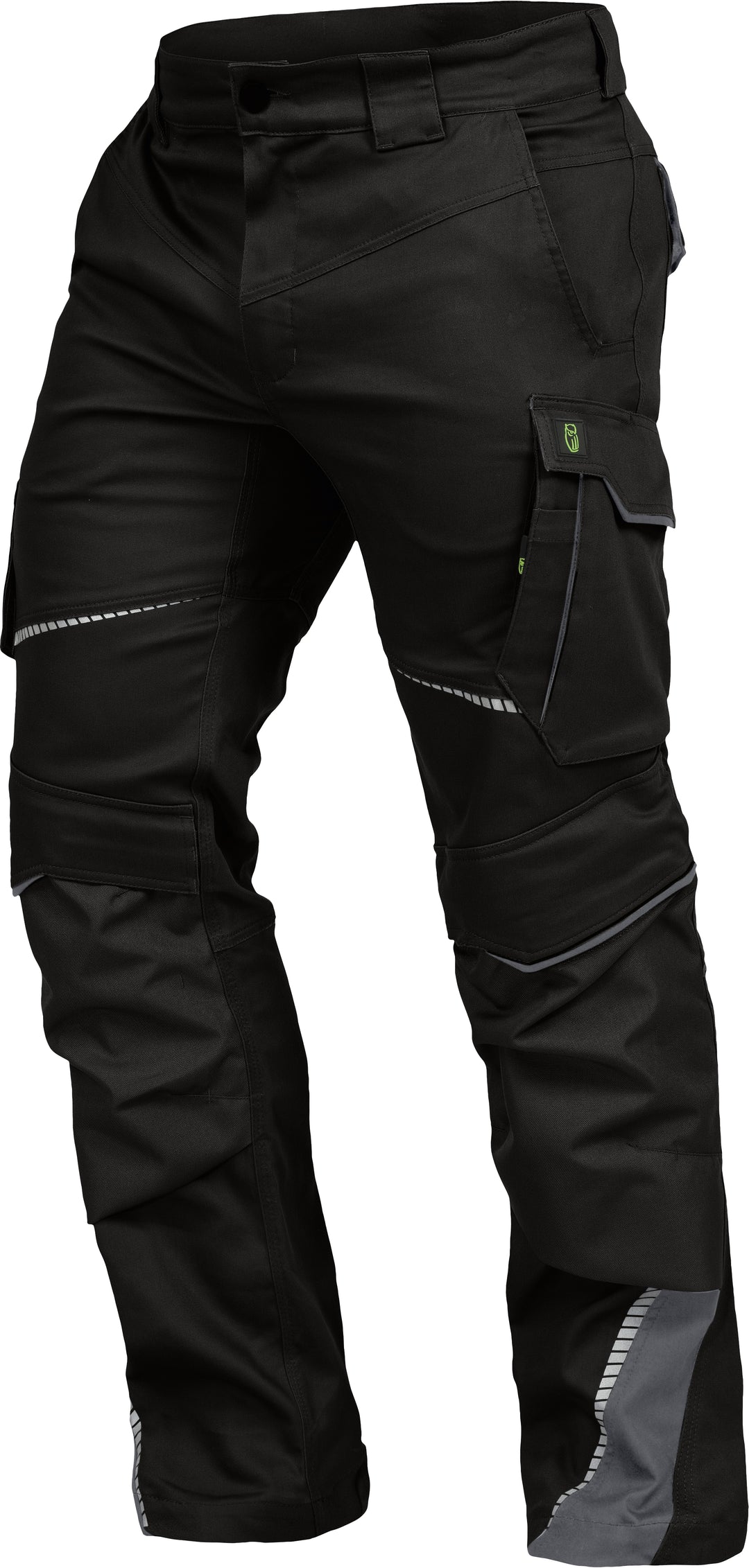 LEIBWÄCHTER Arbeitshose Flex-Line Herren, Bundhose, schwarz-grau