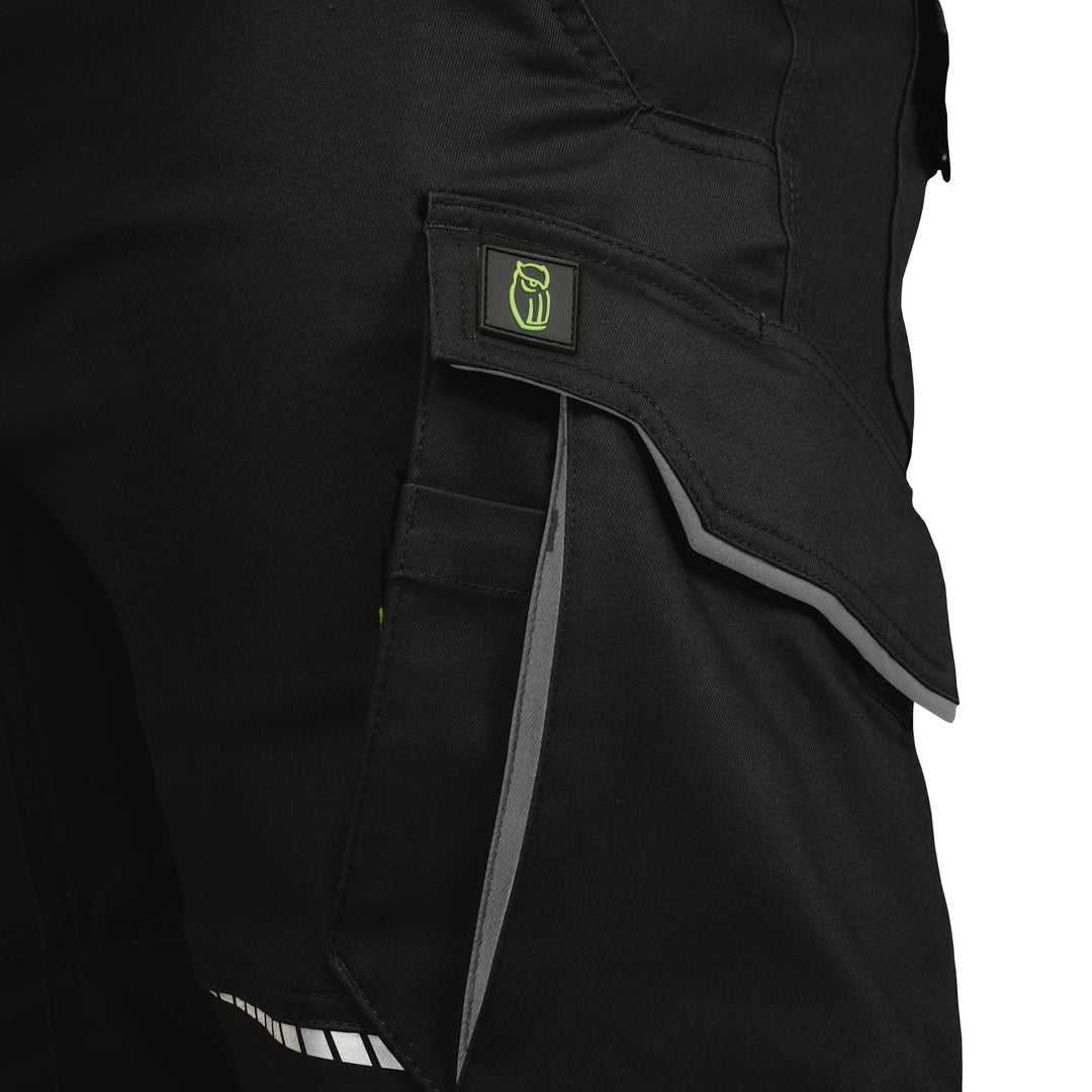 LEIBWÄCHTER Arbeitshose Flex-Line Herren, Bundhose, schwarz-grau