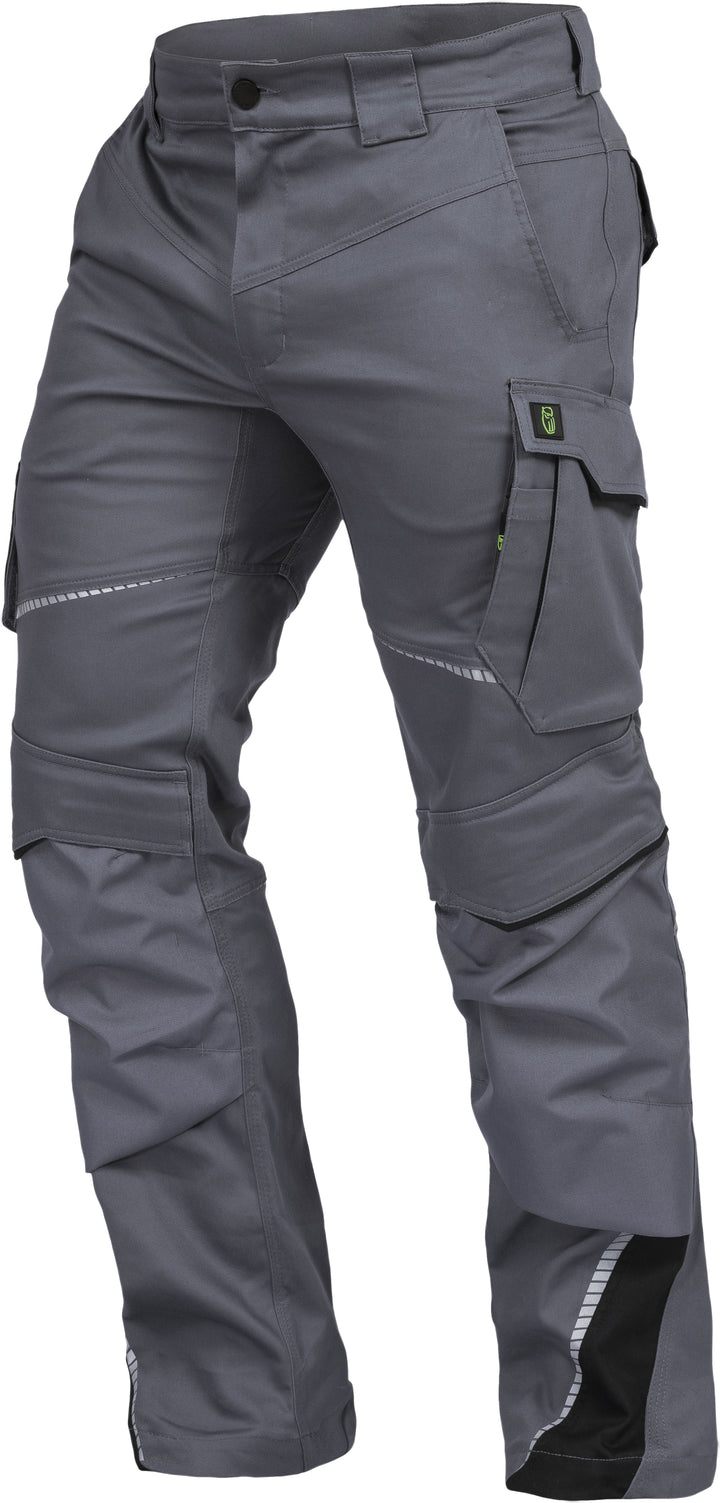 LEIBWÄCHTER Arbeitshose Flex-Line Herren, Bundhose, grau-schwarz