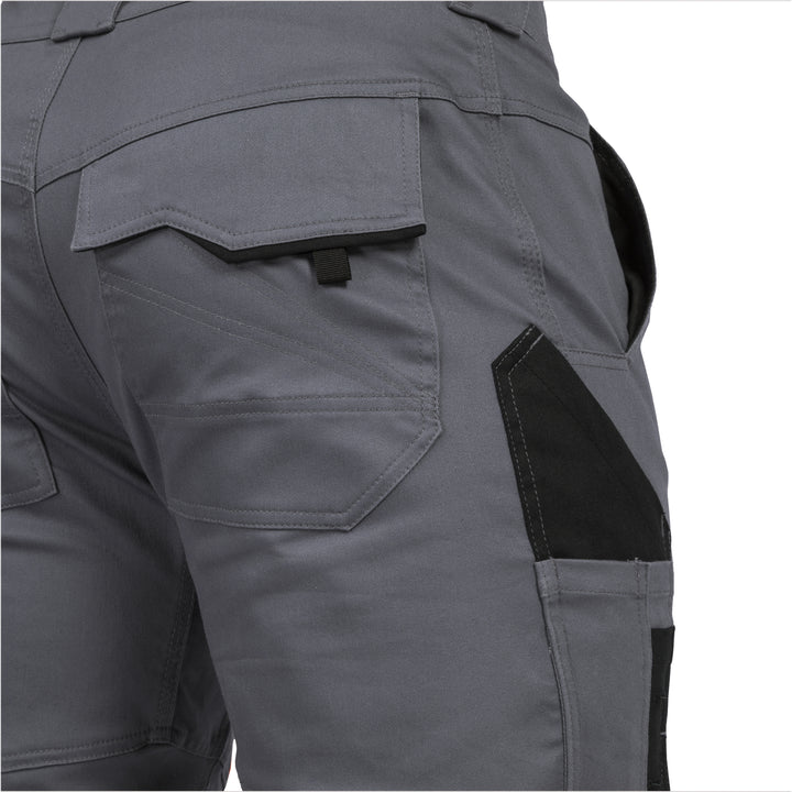 LEIBWÄCHTER Arbeitshose Flex-Line Herren, Bundhose, grau-schwarz