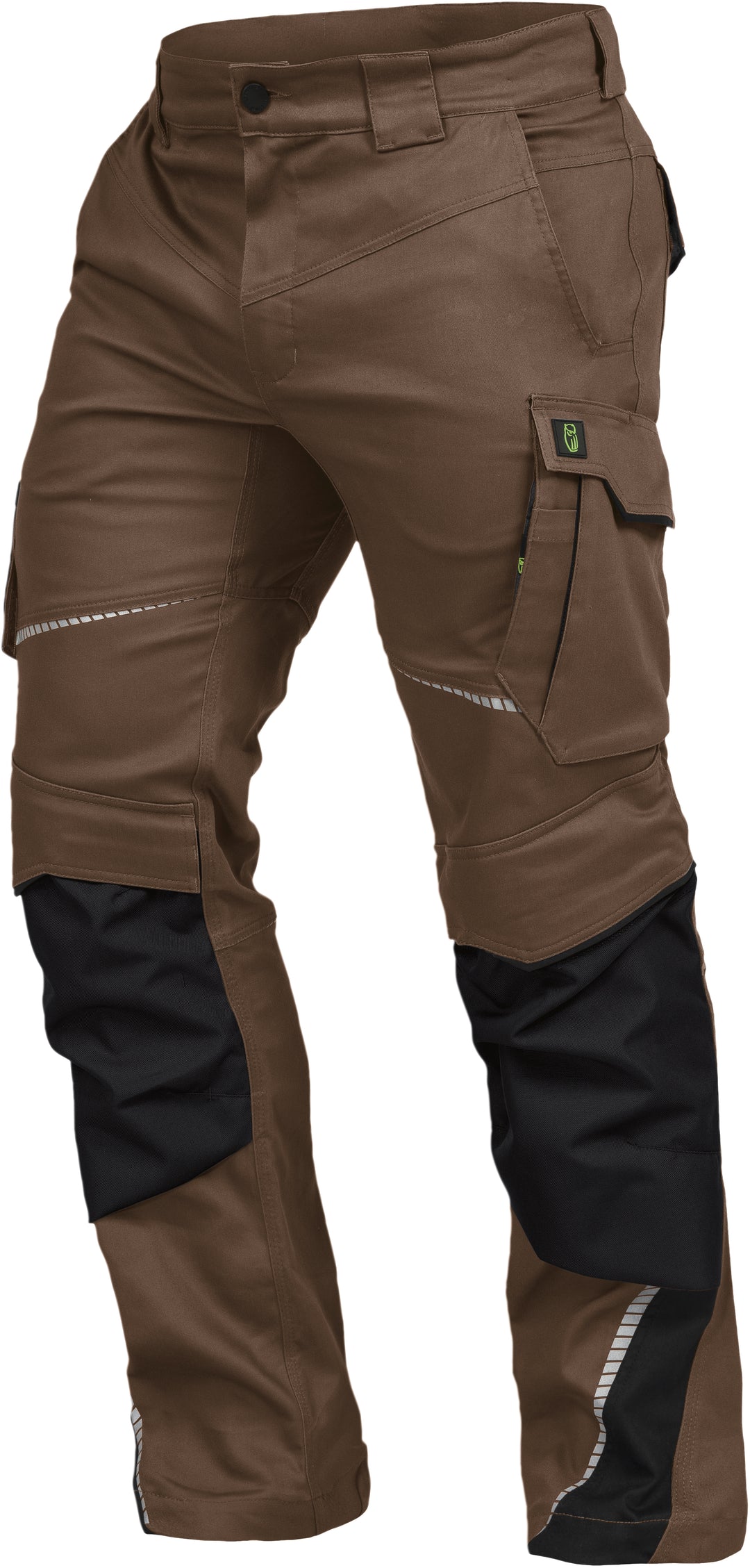 LEIBWÄCHTER Arbeitshose Flex-Line Herren, Bundhose, haselnuss-schwarz