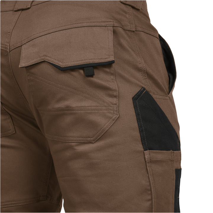 LEIBWÄCHTER Arbeitshose Flex-Line Herren, Bundhose, haselnuss-schwarz