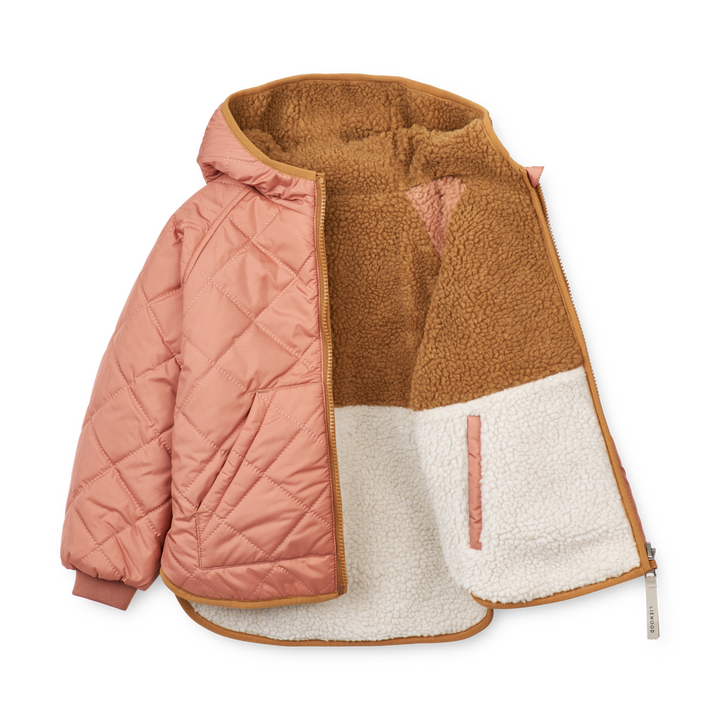 LIEWOOD Jackson wendbare Fleecejacke - Tuscany rose mix