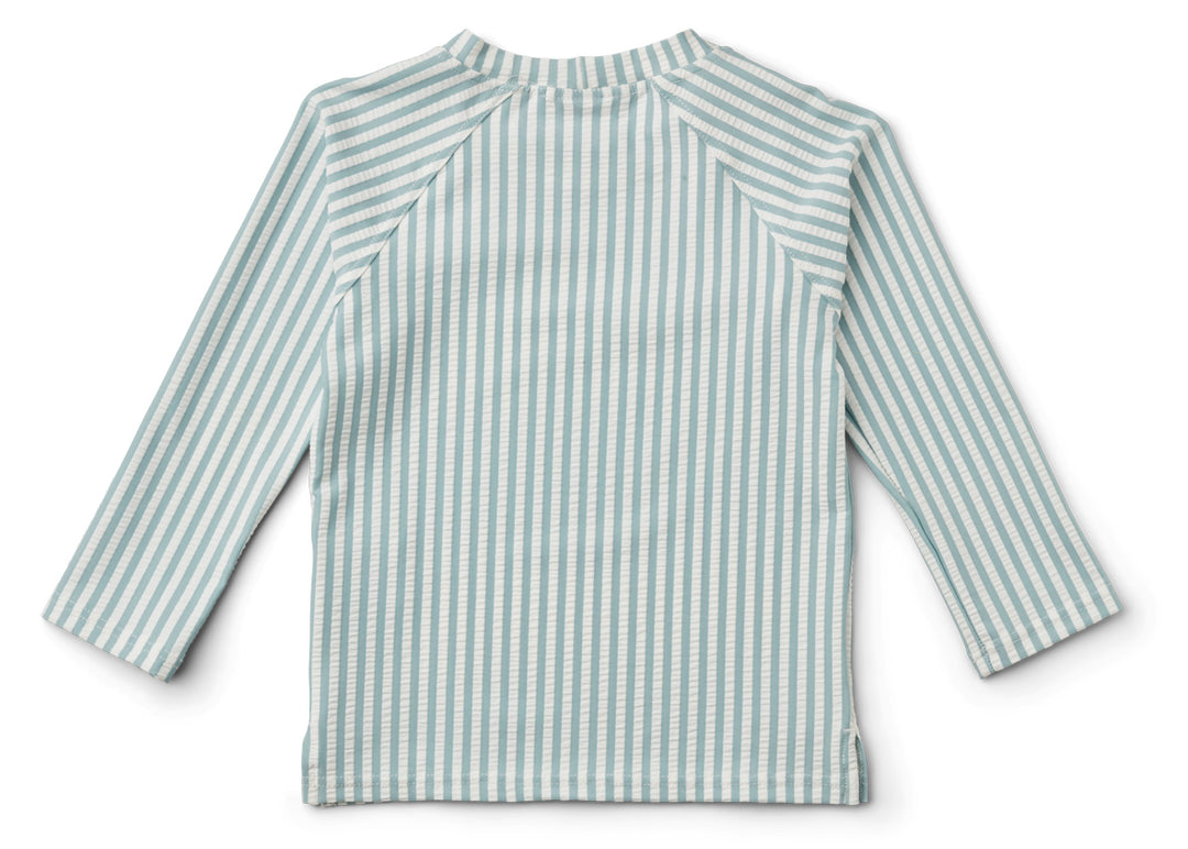 LIEWOOD Noah Schwimm-T-Shirt, Y/D stripe: Sea blue/white