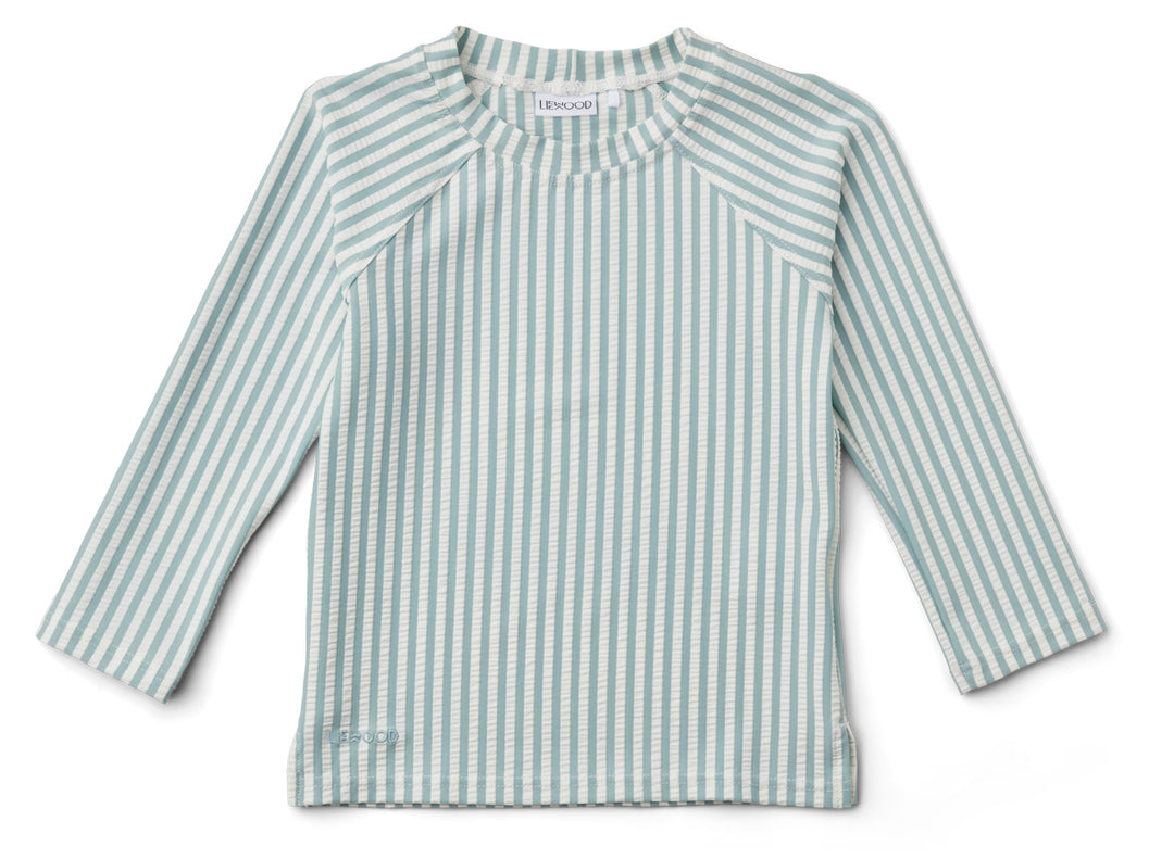 LIEWOOD Noah Schwimm-T-Shirt, Y/D stripe: Sea blue/white