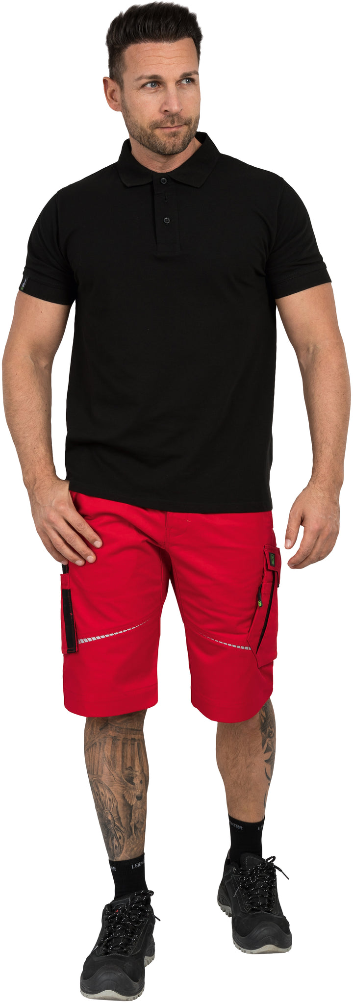 LEIBWÄCHTER Shorts Flex-Line Herren, rot/schwarz