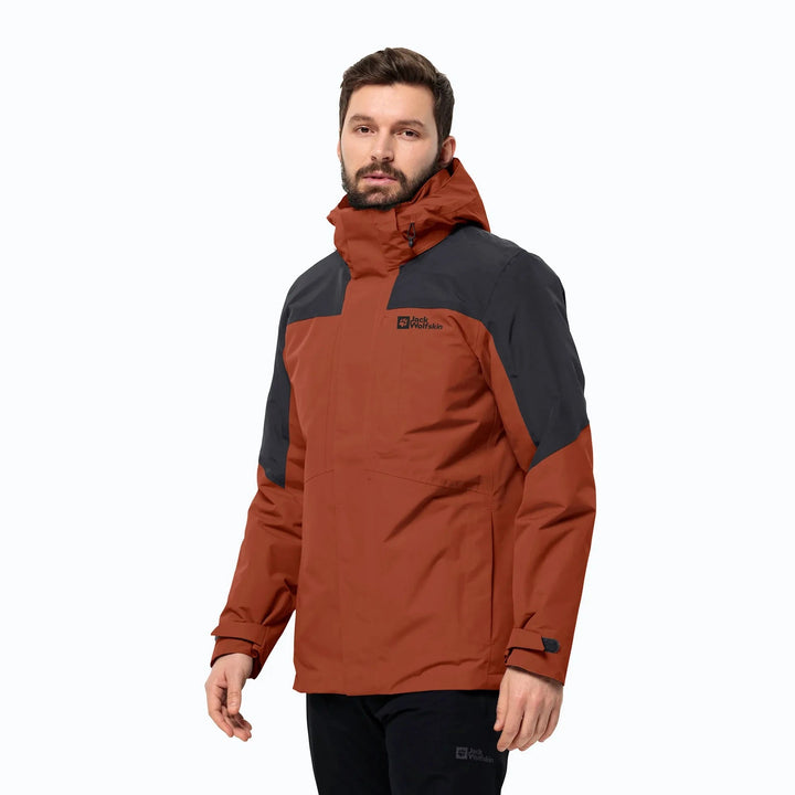 Jack Wolfskin Romberg 3in1 Jkt M, 3 in 1 Jacke Herren, carmine