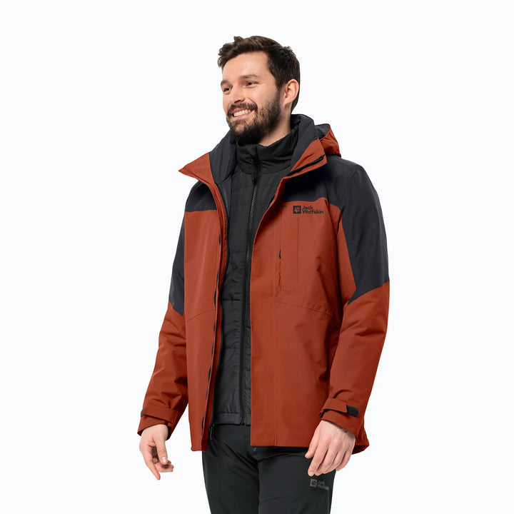 Jack Wolfskin Romberg 3in1 Jkt M, 3 in 1 Jacke Herren, carmine