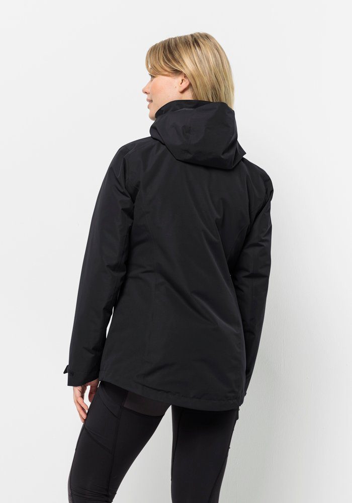 Jack Wolfskin Bergland 3in1 Jkt W, 3 in 1 Jacke Damen, black