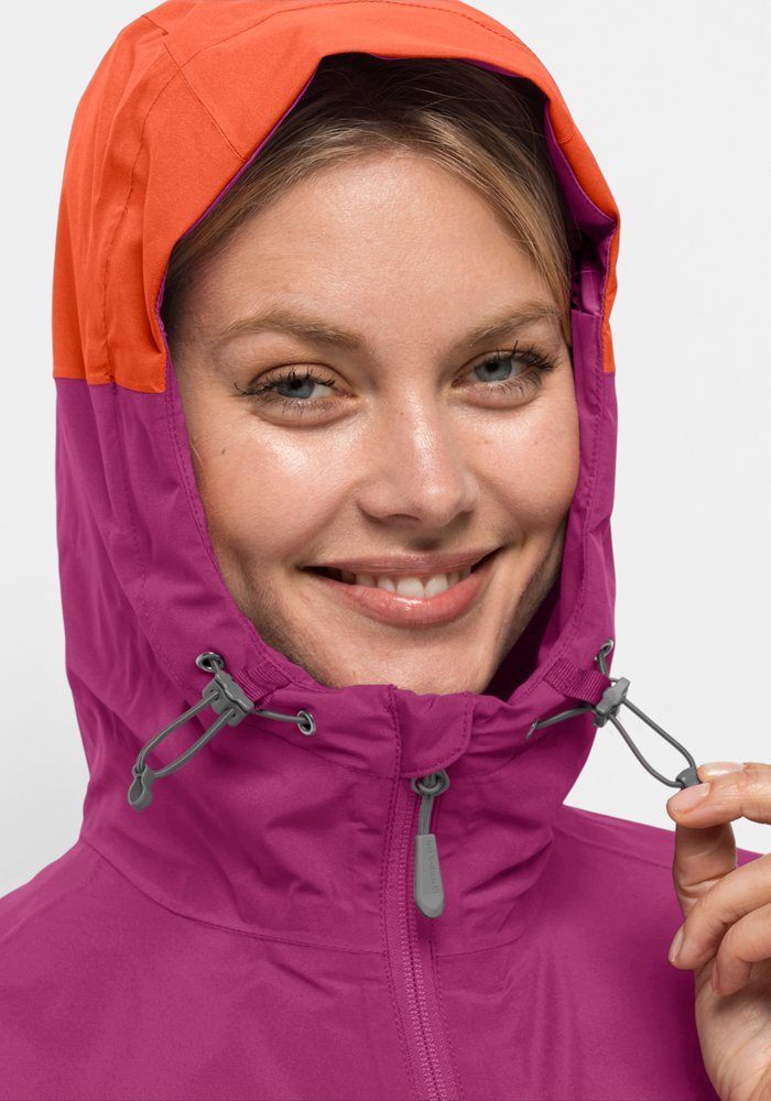 Jack Wolfskin Weiltal 2l Jkt W, Regenjacke Damen, vibrant orange