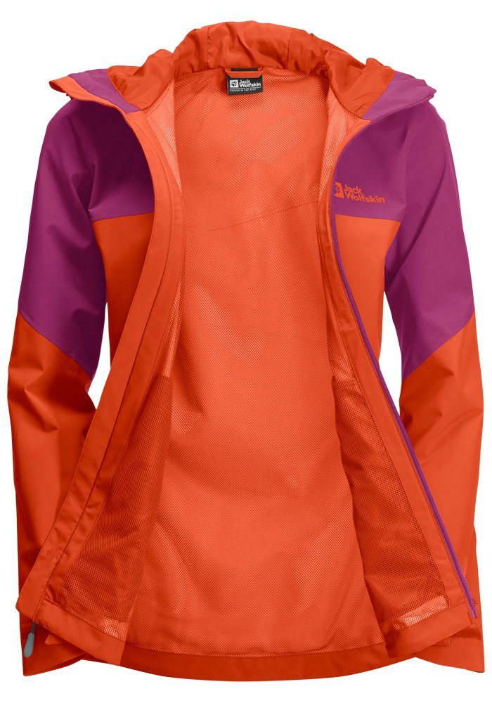 Jack Wolfskin Weiltal 2l Jkt W, Regenjacke Damen, vibrant orange